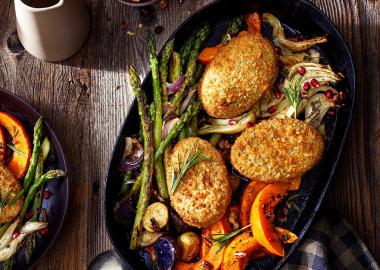 Casserole végétarienne à l'escalope épinards-fromage